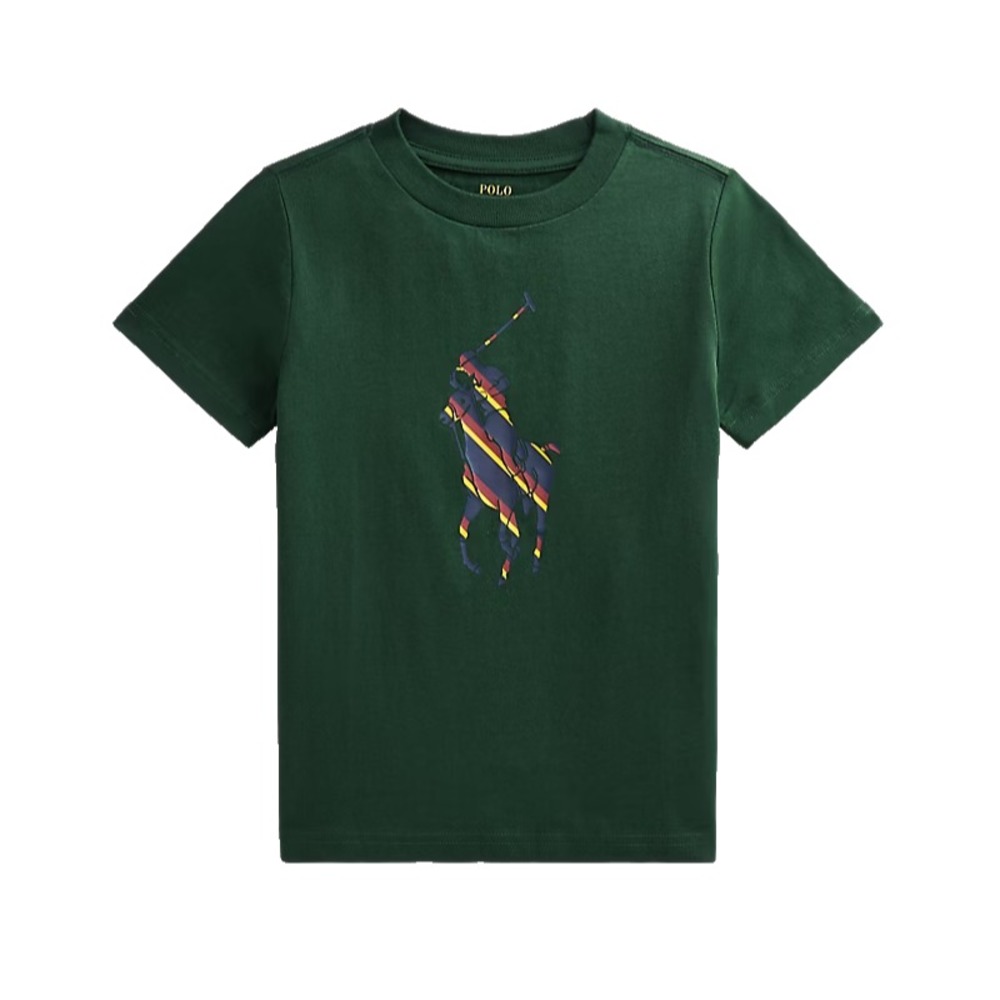Polo Ralph Lauren Mens S/P College Green Classic Fit Graphic Polo Jersey T-Shirt